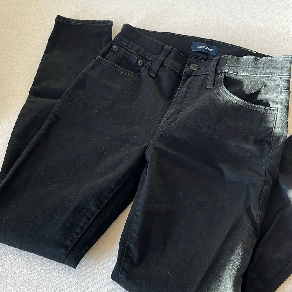 J. Crew Black 9” High-Rise Toothpick Jean